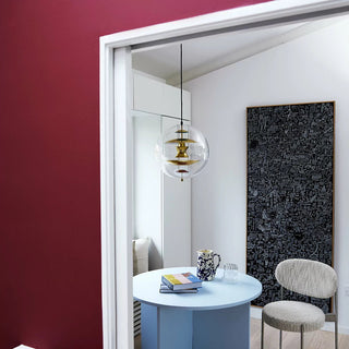 Orlaeen Lampe suspendue Globe en métal et acrylique à créativité individuelle