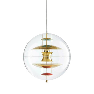 Orlaeen Lampe suspendue Globe en métal et acrylique à créativité individuelle