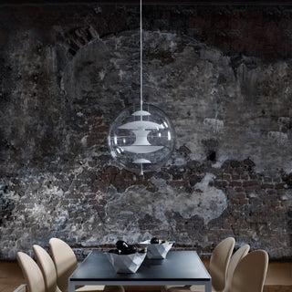 Orlaeen Lampe suspendue Globe en métal et acrylique à créativité individuelle