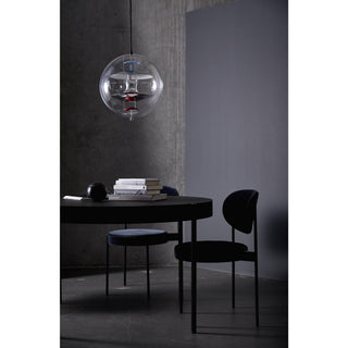 Orlaeen Lampe suspendue Globe en métal et acrylique à créativité individuelle