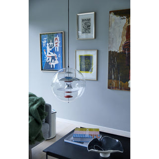 Orlaeen Lampe suspendue Globe en métal et acrylique à créativité individuelle