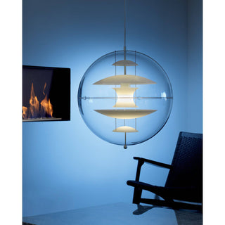 Orlaeen Lampe suspendue Globe en métal et acrylique à créativité individuelle
