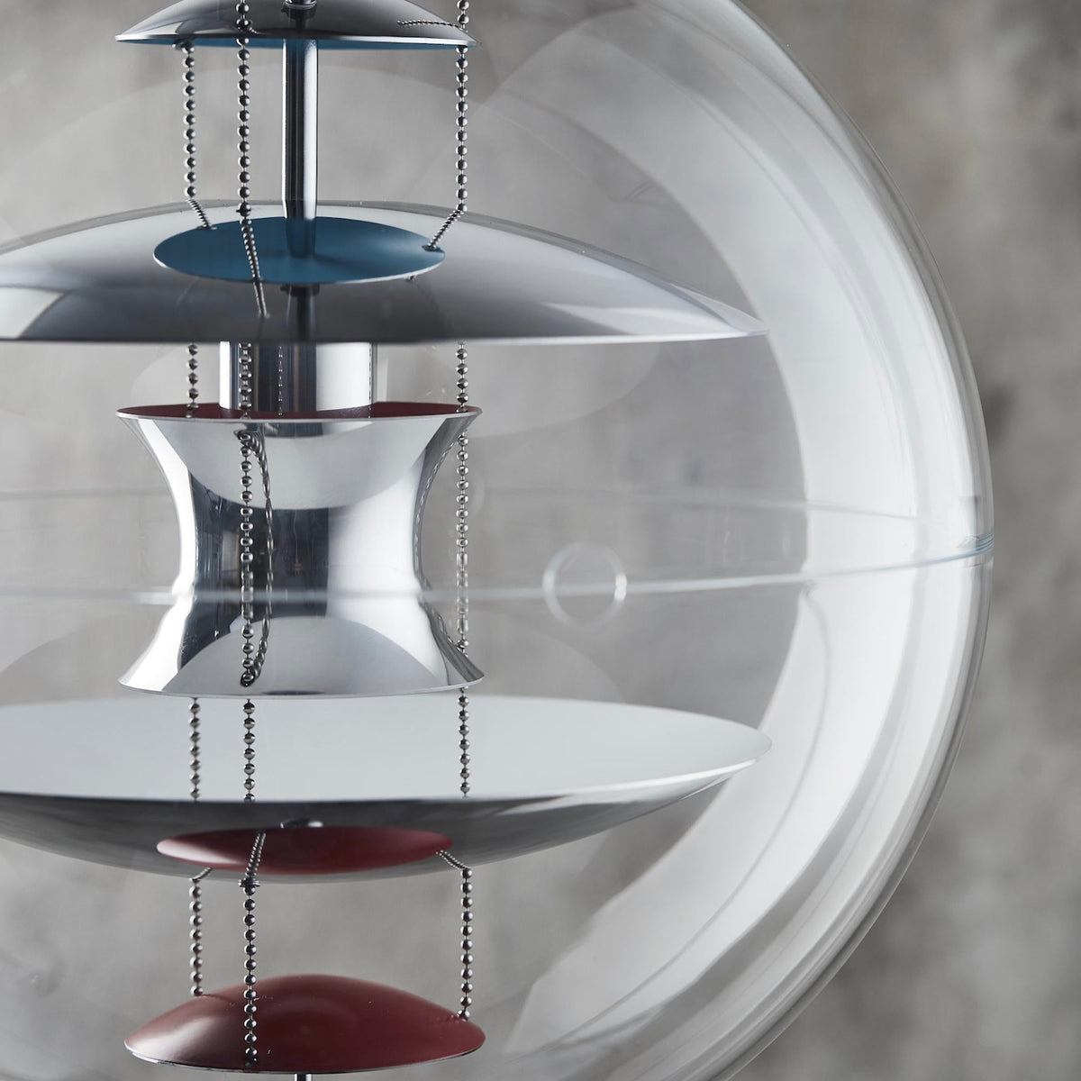 Orlaeen Lampe suspendue Globe en métal et acrylique à créativité individuelle