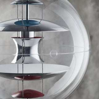 Orlaeen Lampe suspendue Globe en métal et acrylique à créativité individuelle