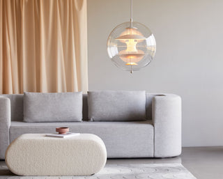 Orlaeen Lampe suspendue Globe en métal et acrylique à créativité individuelle