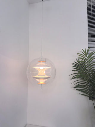 Orlaeen Lampe suspendue Globe en métal et acrylique à créativité individuelle
