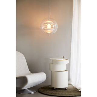 Orlaeen Lampe suspendue Globe en métal et acrylique à créativité individuelle