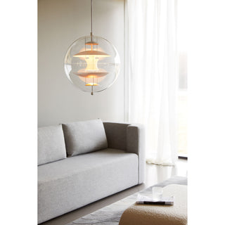 Orlaeen Lampe suspendue Globe en métal et acrylique à créativité individuelle