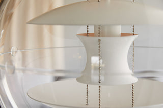 Orlaeen Lampe suspendue Globe en métal et acrylique à créativité individuelle