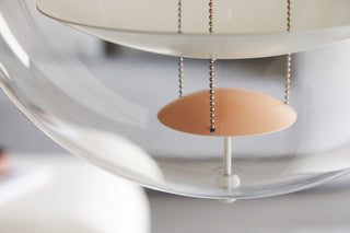 Orlaeen Lampe suspendue Globe en métal et acrylique à créativité individuelle