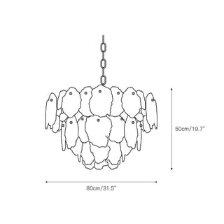 Gloire Lustre En Laiton Et Albâtre à Créativité Individuelle