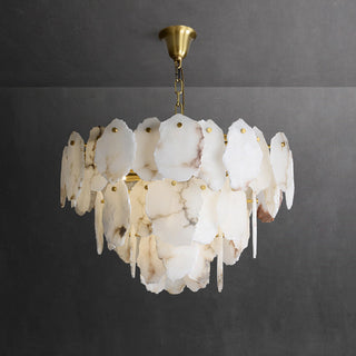 Gloire Lustre En Laiton Et Albâtre à Créativité Individuelle
