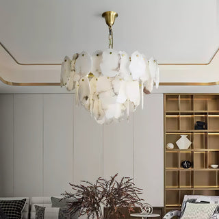Gloire Lustre En Laiton Et Albâtre à Créativité Individuelle