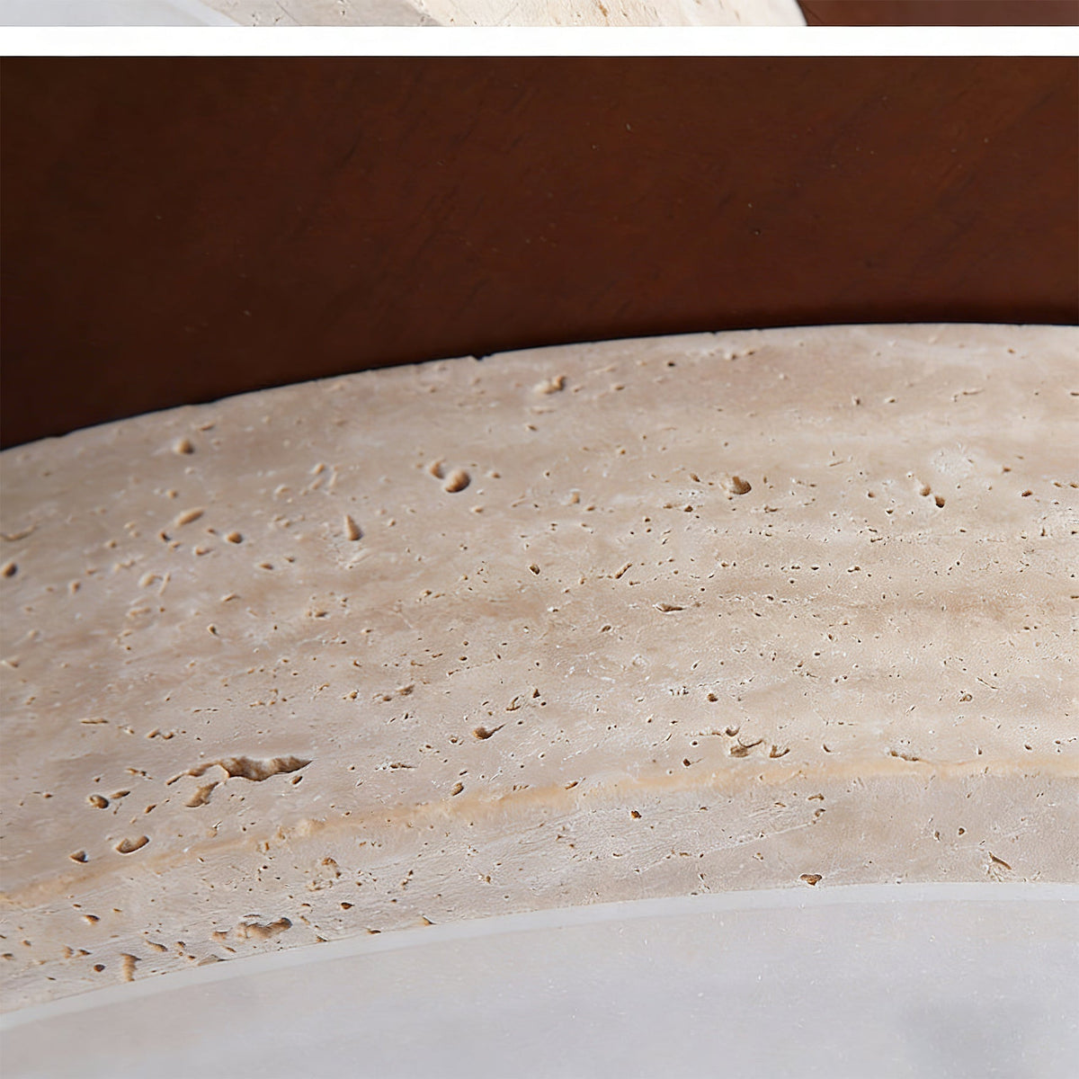 The smaller size option of the Goeco Travertine Ceiling Light.