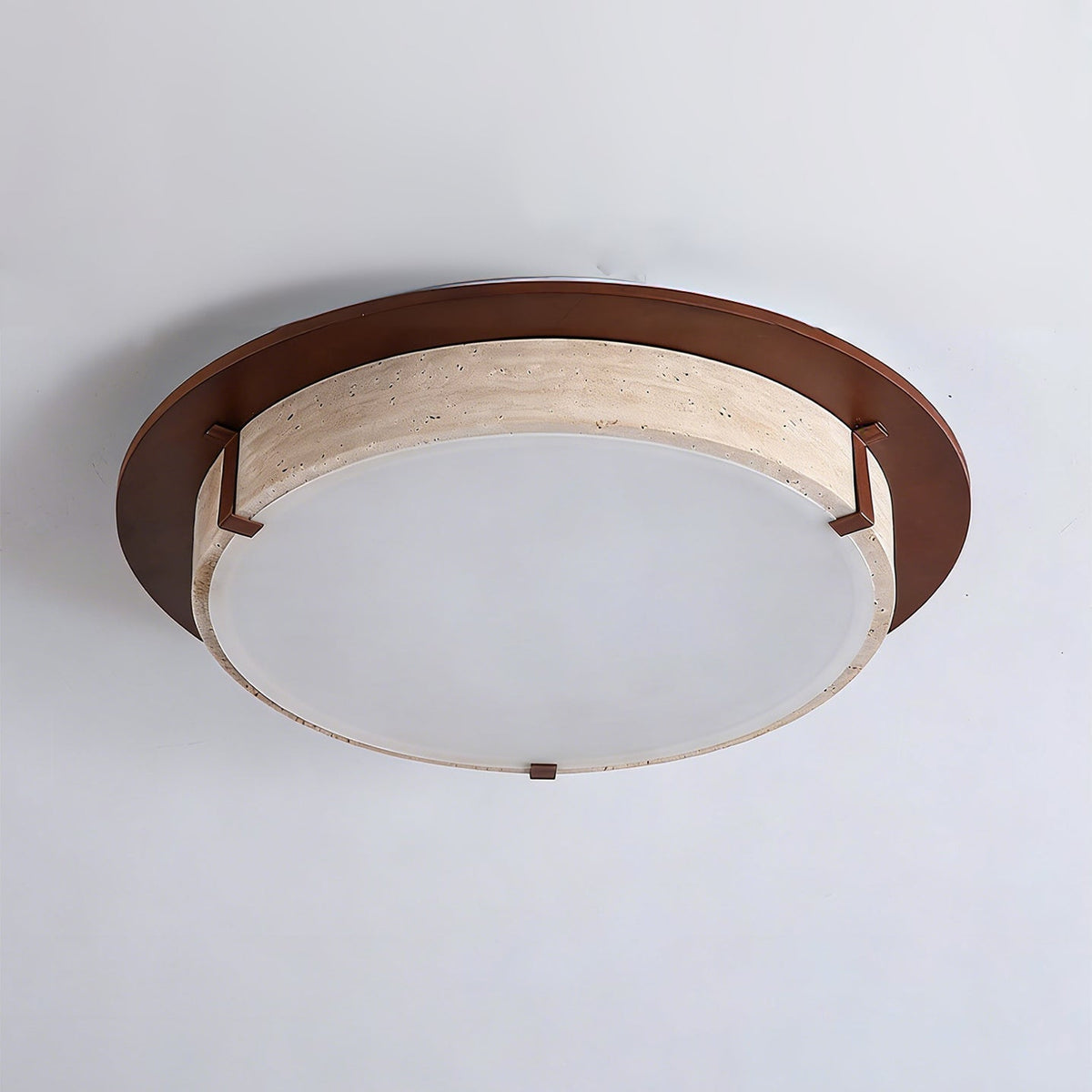 Angled view of the minimalist Goeco Ceiling Light showing its texture.