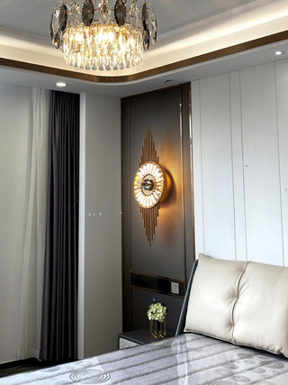 Cilirel Applique Murale Cristal Or Engrenage Luxueux