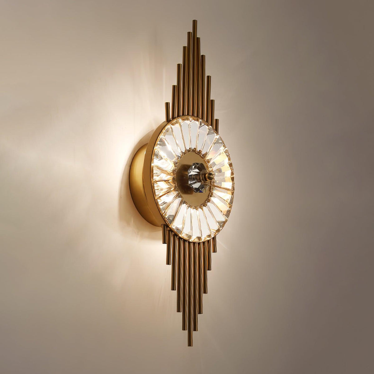 Cilirel Applique Murale Cristal Or Engrenage Luxueux
