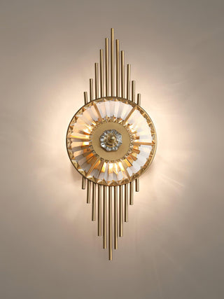 Cilirel Applique Murale Cristal Or Engrenage Luxueux