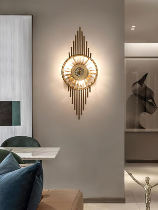 Cilirel Applique Murale Cristal Or Engrenage Luxueux