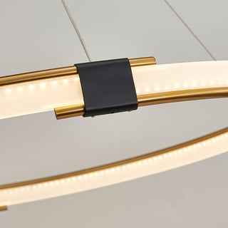 Lustra Lustre Anneau Doré LED Halo Moderne