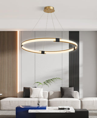 Lustra Lustre Anneau Doré LED Halo Moderne