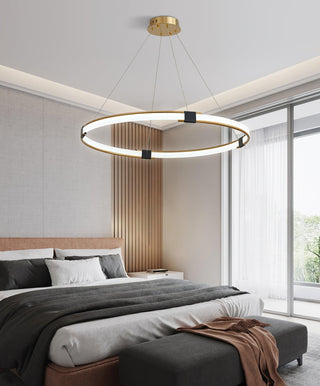Lustra Lustre Anneau Doré LED Halo Moderne