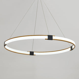 Lustra Lustre Anneau Doré LED Halo Moderne