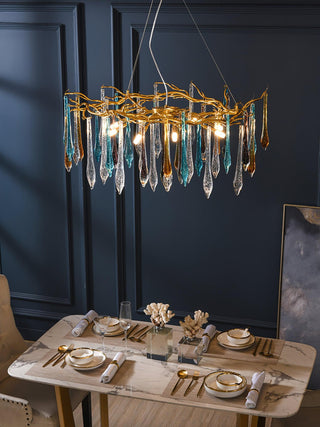 Aurora Lustre en Verre de Luxe