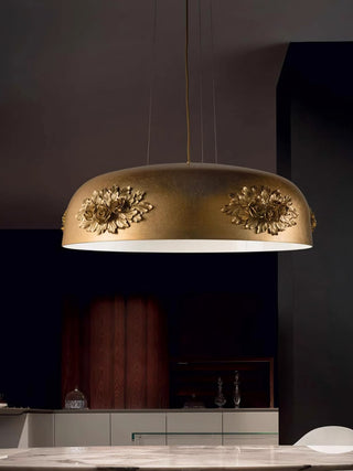 Zesolila Traditionnel Art Or Suspension Lumière
