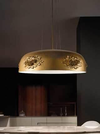 Zesolila Traditionnel Art Or Suspension Lumière