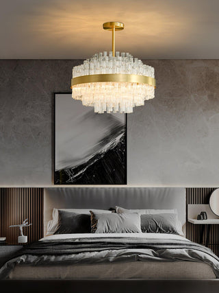 Lustra Lustre Or Tige Claire Élégant