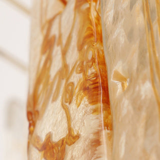 Aurora Lustre Doré Ambre Verre Superposé Géométrique Luxe