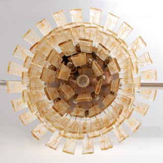 Aurora Lustre Doré Ambre Verre Superposé Géométrique Luxe