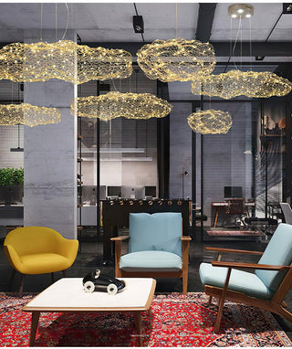 Golden Cloud Weave Pendant Light-Neutral Decor