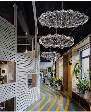 Golden Cloud Weave Pendant Light-Neutral Decor