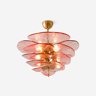 Aurora Lustre Pétale en Verre Murano Doré Luxe-Luire