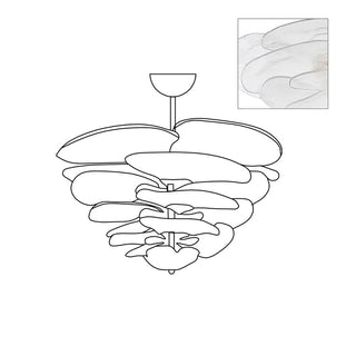 Aurora Lustre Pétale en Verre Murano Doré Luxe-Luire