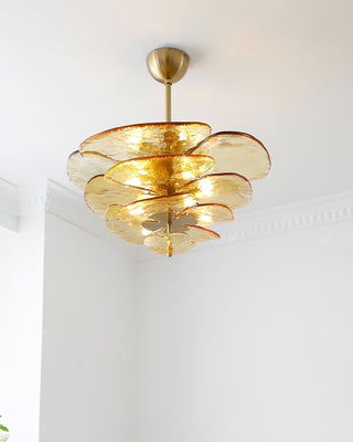 Aurora Lustre Pétale en Verre Murano Doré Luxe-Luire