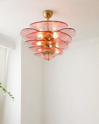 Aurora Lustre Pétale en Verre Murano Doré Luxe-Luire