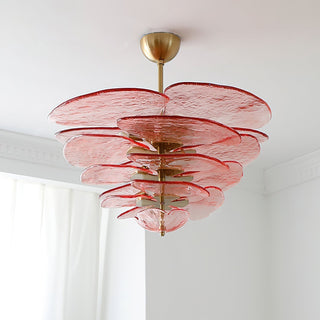 Aurora Lustre Pétale en Verre Murano Doré Luxe-Luire