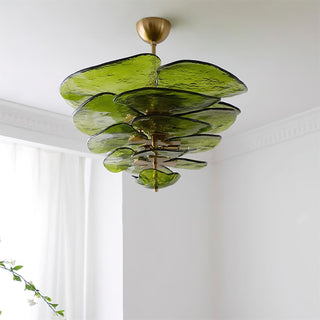 Aurora Lustre Pétale en Verre Murano Doré Luxe-Luire