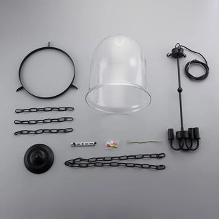 Avshaora Suspension Industrielle Vintage En Métal Et Verre