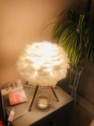 Nilo Lampe de Table Plume Féminine