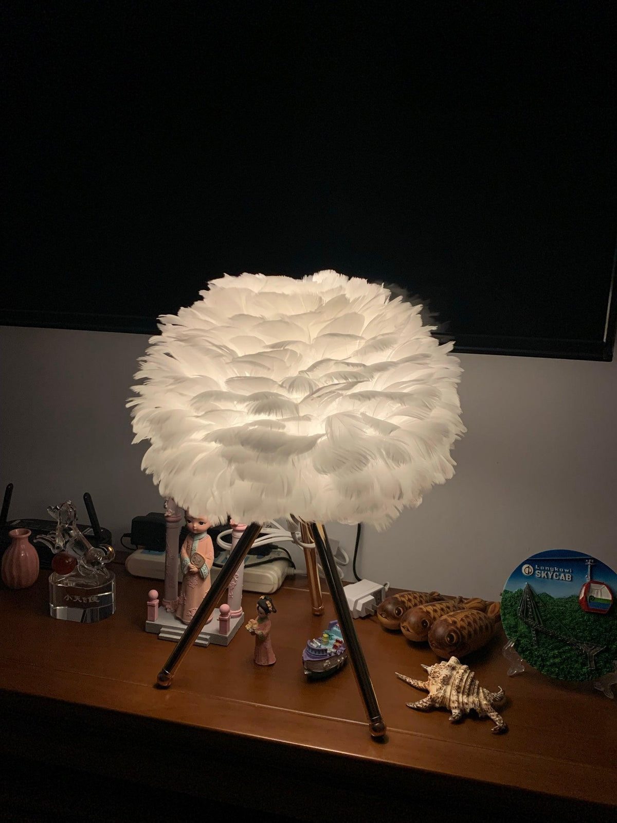 Nilo Lampe de Table Plume Féminine