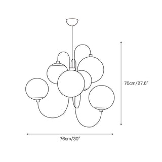 Zathaor Lustre En Verre Et Métal à Créativité Individuelle