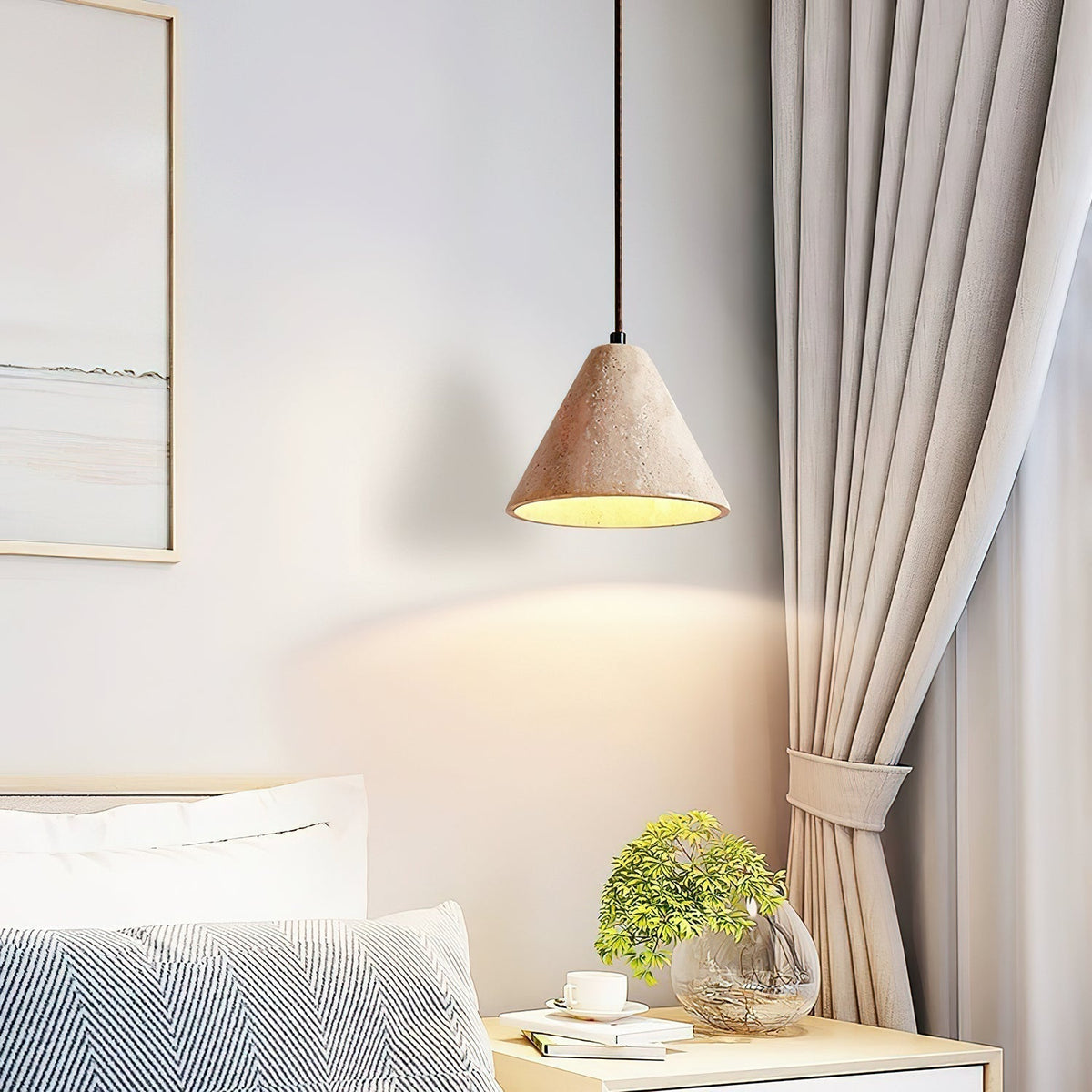 Cezoriel Suspension Moderne en Travertin