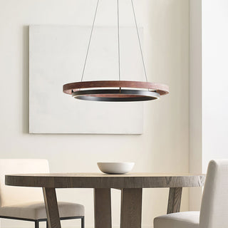 Acorn Lustre Anneau en Bois
