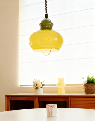 Gradient Glass Coil Pendant Light-Neutral Decor