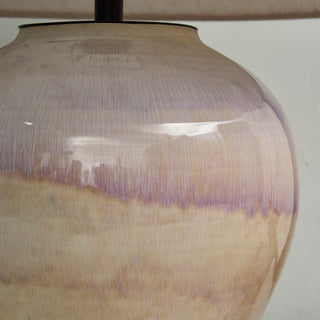 Gradient Hued Ceramic Jar Table Lamp-Neutral Decor