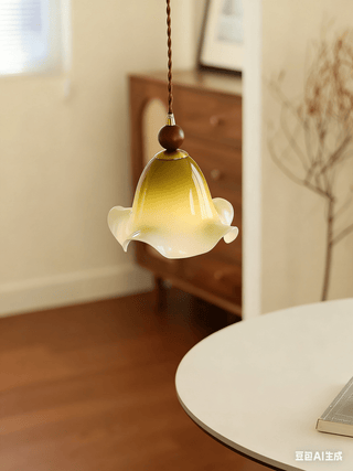 Gradient Petal Pendant Lamp-Neutral Decor